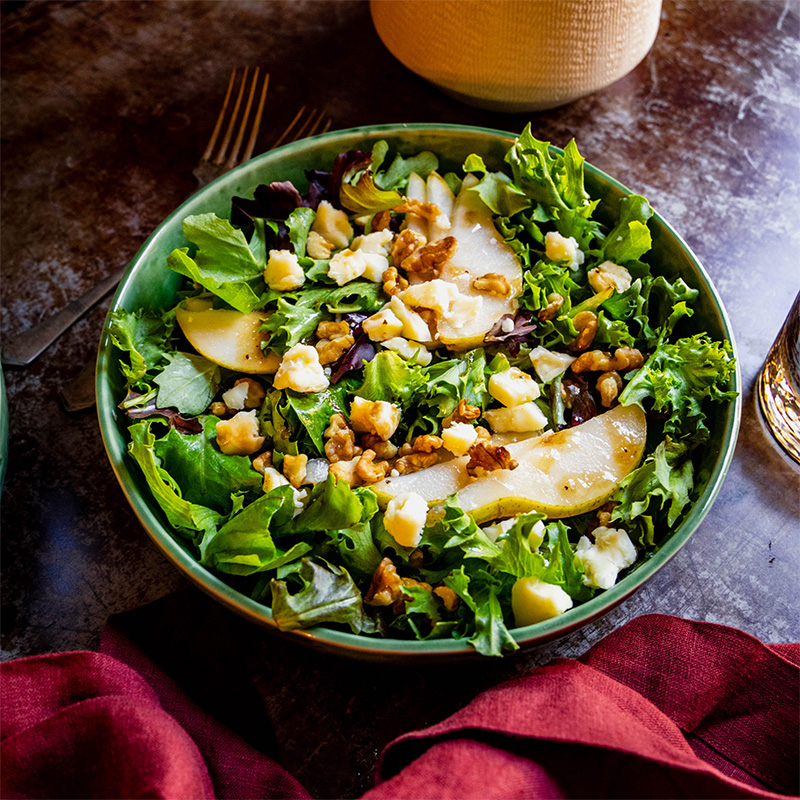 Pear, Cheese & Walnut Salad