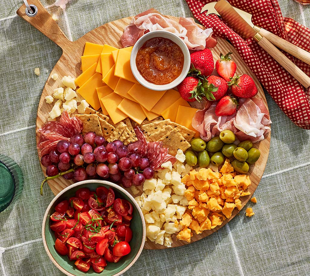 Tomato Bruschetta Charcuterie Board
